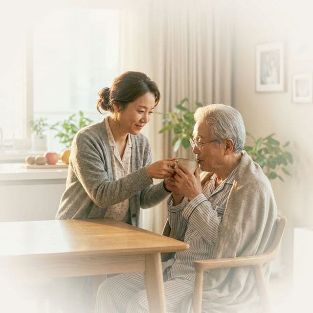 가족 간병 배경